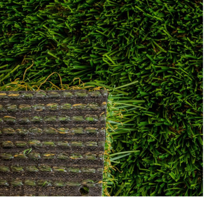 Diamond Supreme Fescue artificial turf — blade and backing detail